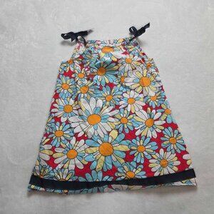Girl's 5 110cm Hanna Andersson retro floral pillowcase shoulder tie dress 5T